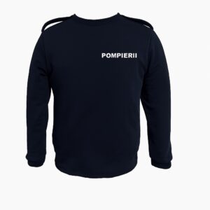 Bluză mânecă lungă cu epoleți  POMPIERII – bumbac 100% – bluemarin
