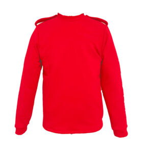 Bluză mânecă lungă cu epoleți – bumbac 100% – roșie