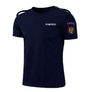 Tricou POMPIERII cu emblemă mânecă