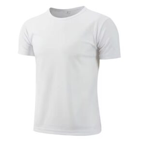 Tricou alb unisex ( bumbac 100% )